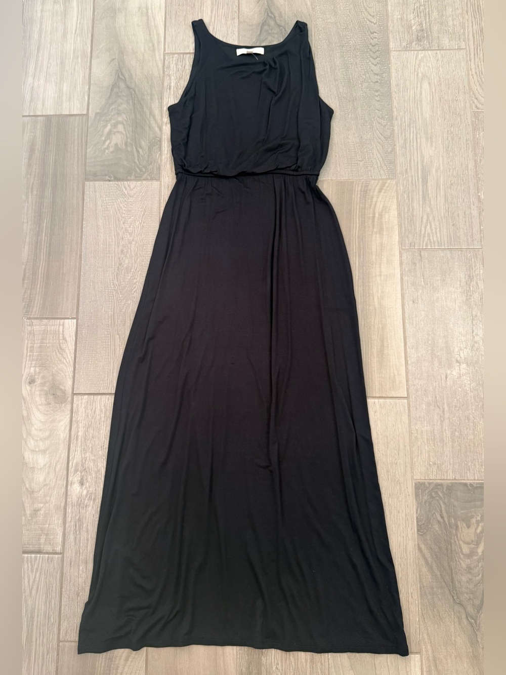 LOFT Petite Classic Black Sleeveless Maxi Dress, size MP